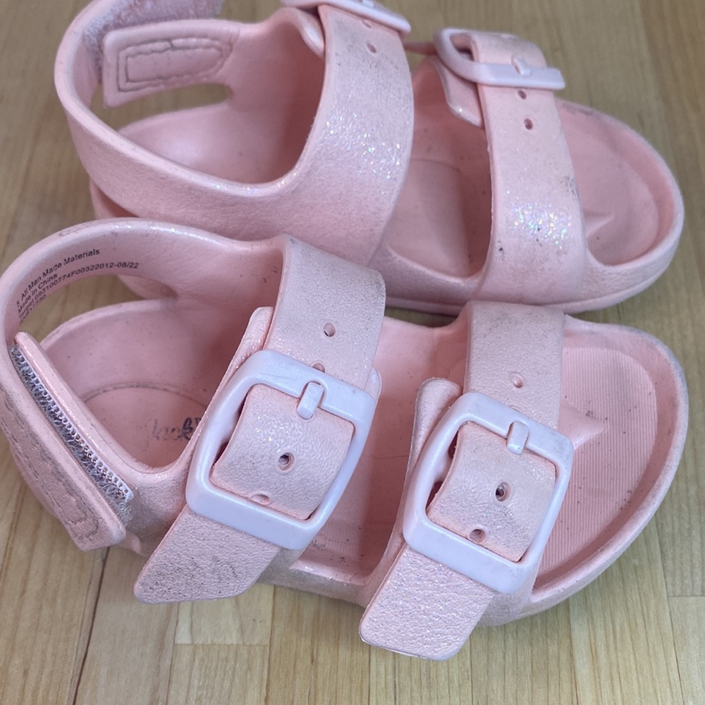Cat & jack coral sparkle sandals - Picture 3 of 4